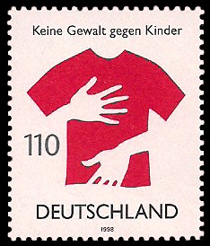 110 Pf Briefmarke: Keine Gewalt gegen Kinder