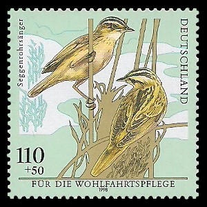 110 + 50 Pf Briefmarke: Wohlfahrtsmarke 1998, Vögel