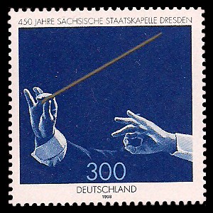 300 Pf Briefmarke: 450 Jahre Sächsische Staatskapelle Dresden