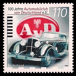 110 Pf Briefmarke: 100 Jahre Automobilclub von Deutschland 110 Pf Briefmarke: 100 Jahre Automobilclub von Deutschland