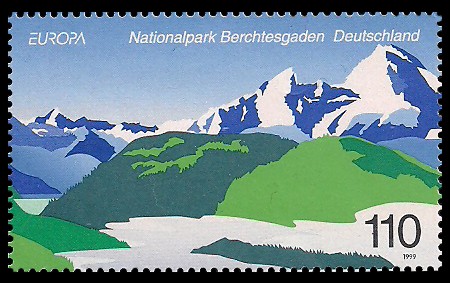 110 Pf Briefmarke: Nationalpark Berchtesgaden, Europamarke