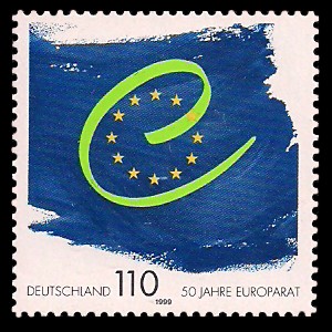 110 Pf Briefmarke: 50 Jahre Europarat