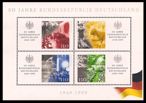 Briefmarke: Blockausgabe: 50 Jahre Bundesrepublik Deutschland