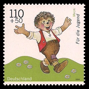 110 + 50 Pf Briefmarke: Für die Jugend 1999, Kinderfernsehen
