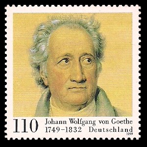 110 Pf Briefmarke: 250. Geburtstag Johann Wolfgang von Goethe