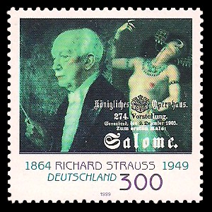 300 Pf Briefmarke: 50. Todestag Richard Strauss 300 Pf Briefmarke: 50. Todestag Richard Strauss