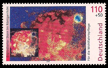 110 + 50 Pf Briefmarke: Wohlfahrtsmarke 1999, Kosmos