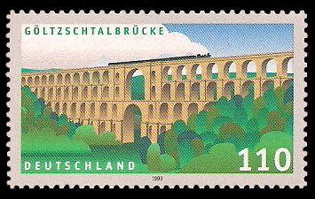 110 Pf Briefmarke: Göltzschtalbrücke