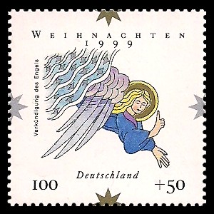 100 + 50 Pf Briefmarke: Weihnachtsmarke 1999