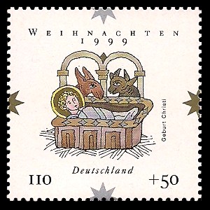 110 + 50 Pf Briefmarke: Weihnachtsmarke 1999