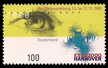 100 Pf Briefmarke: EXPO 2000 Hannover
