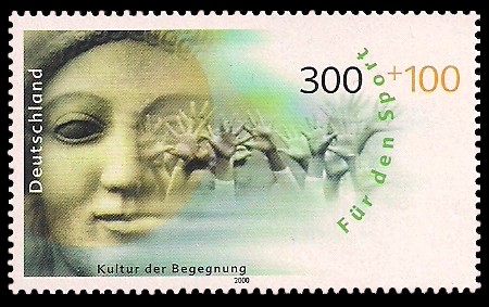 300 + 100 Pf Briefmarke: Für den Sport 2000