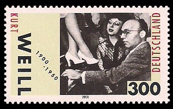 300 Pf Briefmarke: 100. Geburtstag Kurt Weill 300 Pf Briefmarke: 100. Geburtstag Kurt Weill