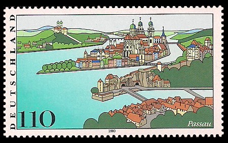110 Pf Briefmarke: Landschaften in Deutschland