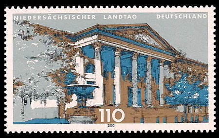 110 Pf Briefmarke: Landesparlamente in Deutschland 110 Pf Briefmarke: Landesparlamente in Deutschland