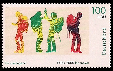 100 + 50 Pf Briefmarke: Für die Jugend, EXPO 2000