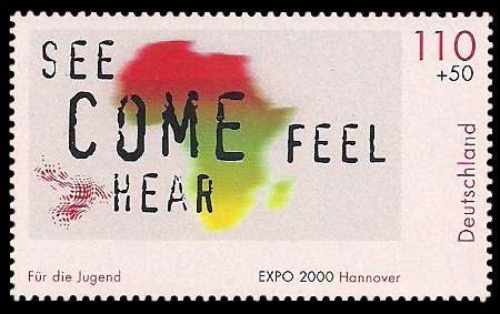 110 + 50 Pf Briefmarke: Für die Jugend, EXPO 2000