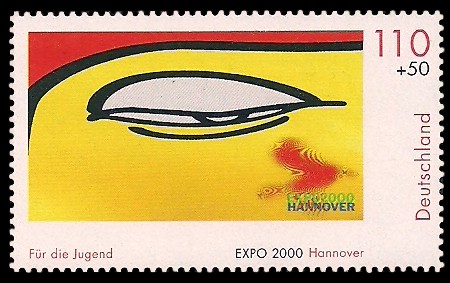 110 + 50 Pf Briefmarke: Für die Jugend, EXPO 2000