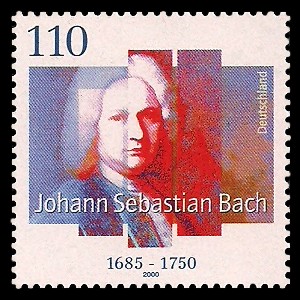 110 Pf Briefmarke: 250. Todestag Johann Sebastian Bach 110 Pf Briefmarke: 250. Todestag Johann Sebastian Bach