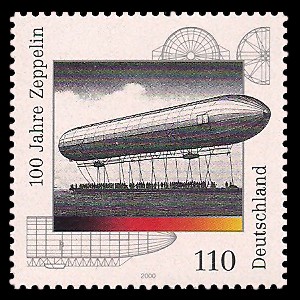 110 Pf Briefmarke: 100 Jahre Zeppelin 110 Pf Briefmarke: 100 Jahre Zeppelin