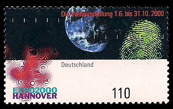 110 Pf Briefmarke: EXPO 2000 Hannover