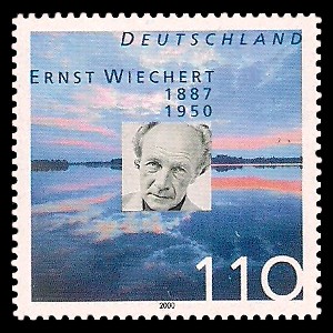 110 Pf Briefmarke: 50. Todestag Ernst Wiechert 110 Pf Briefmarke: 50. Todestag Ernst Wiechert