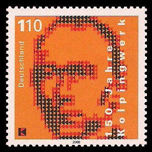 110 Pf Briefmarke: 150 Jahre Kolpingwerk 110 Pf Briefmarke: 150 Jahre Kolpingwerk