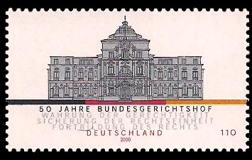 110 Pf Briefmarke: 50 Jahre Bundesgerichtshof
