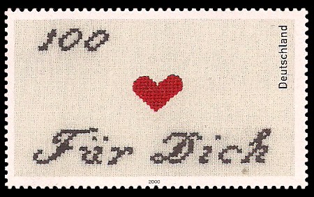 100 Pf Briefmarke: Für Dich 100 Pf Briefmarke: Für Dich
