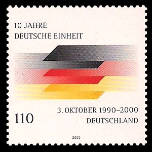 110 Pf Briefmarke: 10 Jahre Deutsche Einheit