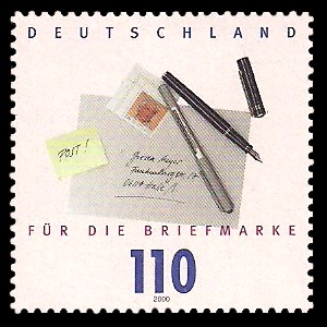 110 Pf Briefmarke: Für die Briefmarke