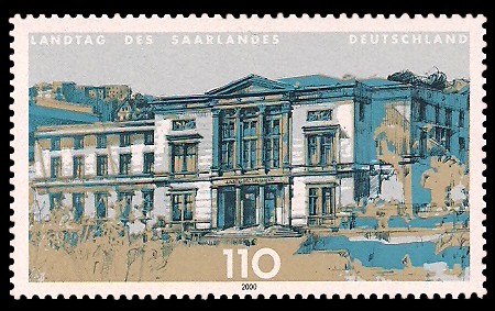 110 Pf Briefmarke: Landesparlamente in Deutschland 110 Pf Briefmarke: Landesparlamente in Deutschland