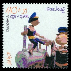 110 + 50 Pf / 0,56 + 0,26 € Briefmarke: Für die Jugend, Jim Knopf 110 + 50 Pf / 0,56 + 0,26 € Briefmarke: Für die Jugend, Jim Knopf