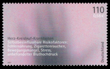 110 Pf / 0,56 € Briefmarke: Für die Gesundheit