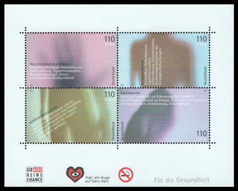  Briefmarke: Blockausgabe: Für die Gesundheit