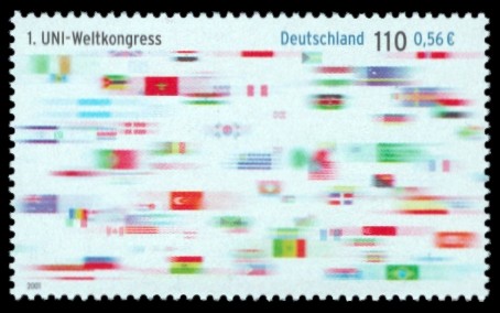 110 Pf / 0,56 € Briefmarke: 1. UNI-Weltkongress in Berlin