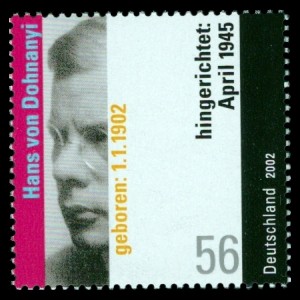 56 Ct Briefmarke: 100. Geburtstag Hans von Dohnanyi