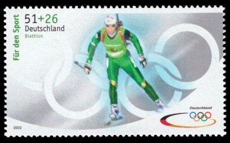51 + 26 Ct Briefmarke: Für den Sport 2002, Olympische Winterspiele 2002 51 + 26 Ct Briefmarke: Für den Sport 2002, Olympische Winterspiele 2002
