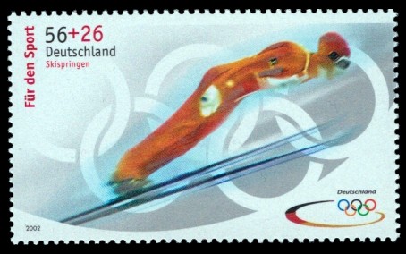 56 + 26 Ct Briefmarke: Für den Sport 2002, Olympische Winterspiele 2002 56 + 26 Ct Briefmarke: Für den Sport 2002, Olympische Winterspiele 2002