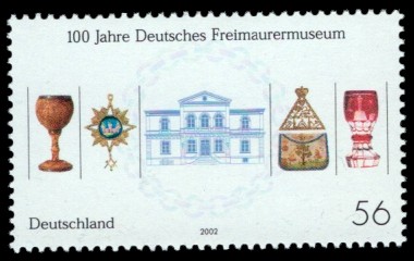 56 Ct Briefmarke: 100 Jahre Deutsches Freimaurermuseum