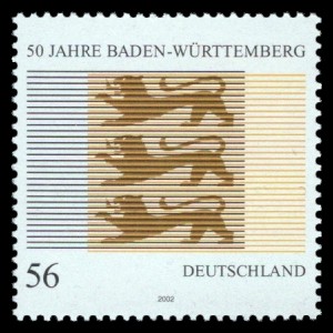 56 Ct Briefmarke: 50 Jahre Baden-Württemberg