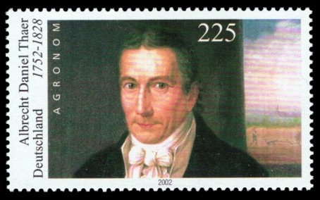 225 Ct Briefmarke: 250. Geburtstag Albrecht Daniel Thaer