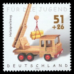 51 + 26 Ct Briefmarke: Für die Jugend 2002, Spielzeug