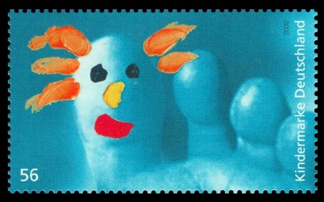56 Ct Briefmarke: Für uns Kinder, Kindermarke 2002