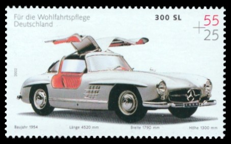 55 + 25 Ct Briefmarke: Wohlfahrtsmarke 2002, Automobile