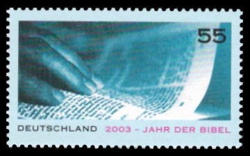 55 Ct Briefmarke: 2003 - Jahr der Bibel 55 Ct Briefmarke: 2003 - Jahr der Bibel