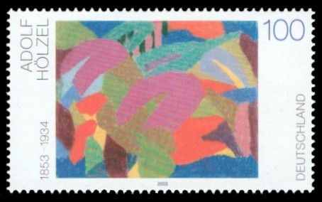 100 Ct Briefmarke: Moderne Gemälde, Adolf Hölzel 100 Ct Briefmarke: Moderne Gemälde, Adolf Hölzel