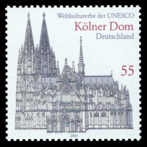 55 Ct Briefmarke: Kölner Dom, Weltkulturerbe der UNESCO