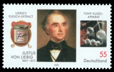 55 Ct Briefmarke: 200. Geburtstag Justus von Liebig