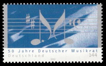 144 Ct Briefmarke: 50 Jahre Deutscher Musikrat